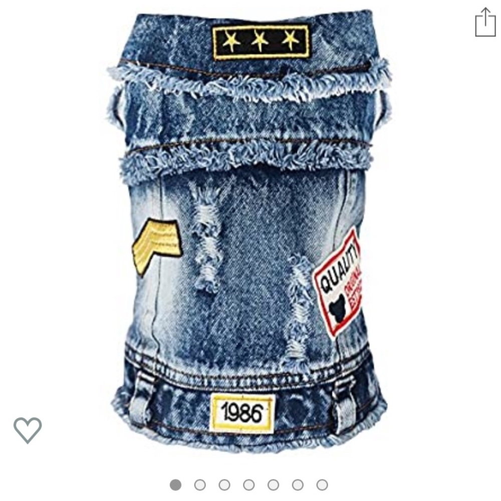 NWT Small Dog Blue Denim Vest